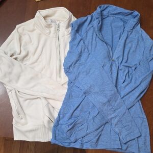 Lot Of 2 XS Running Athletic Quarter Zip Sweatshirts